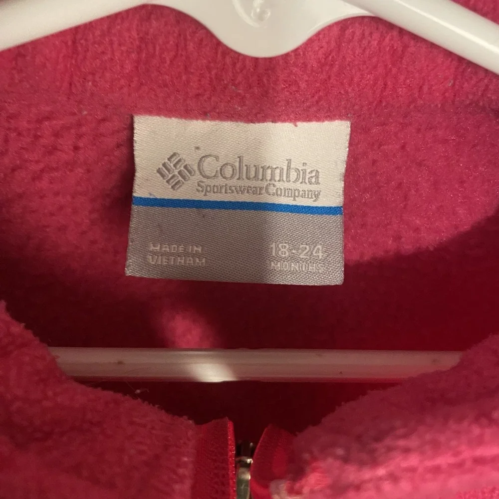 Columbia Infant Fleece Jacket 18-24 Months Pink Full Zip